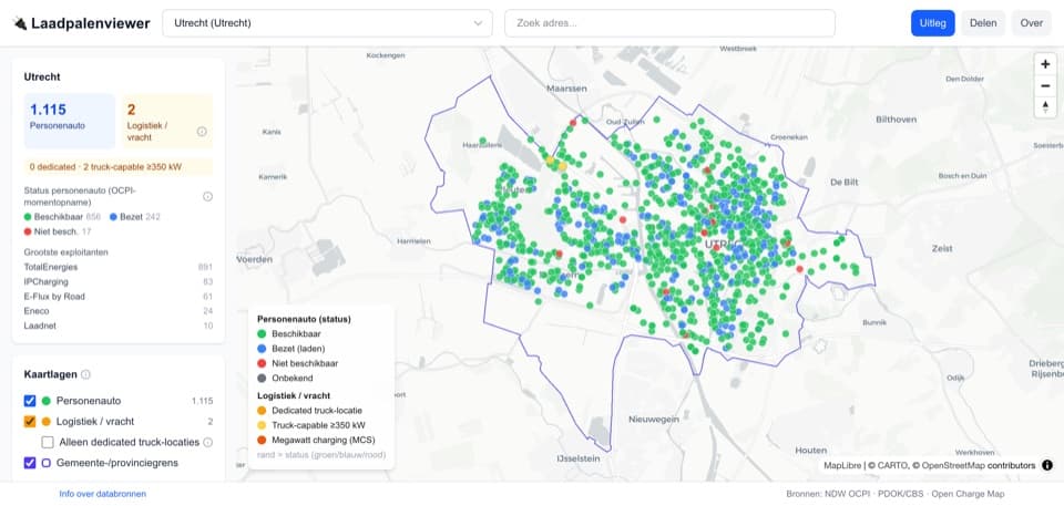 Laadpalenviewer screenshot 1