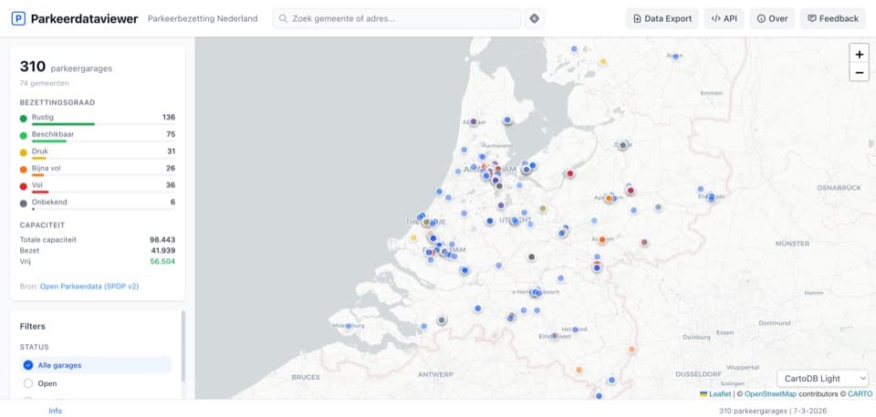 Parkeerdataviewer screenshot 1
