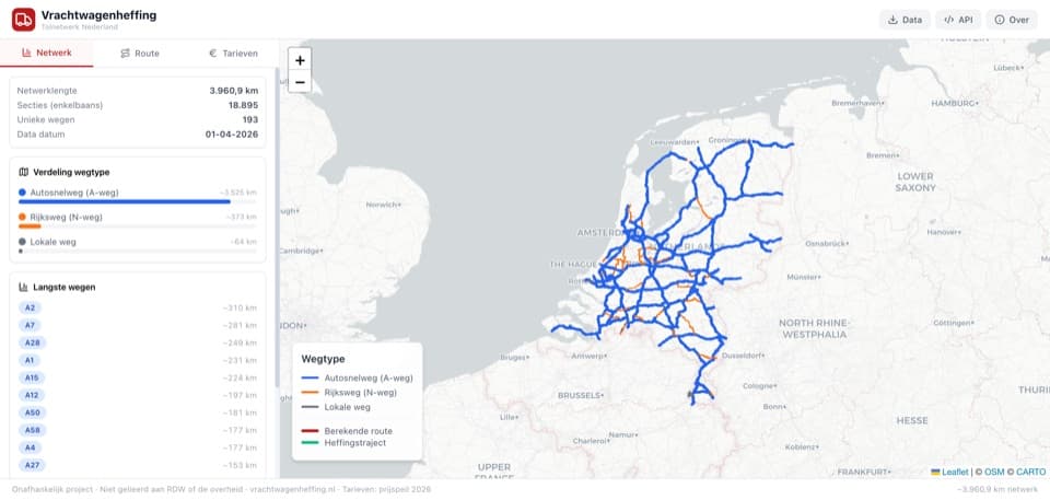 Vrachtwagenheffing Netwerk screenshot 1